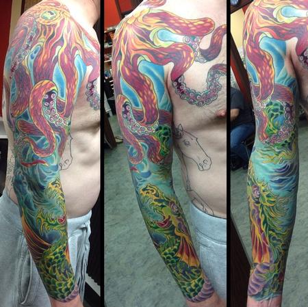 Tattoos - sea serpent/octopus - 106385